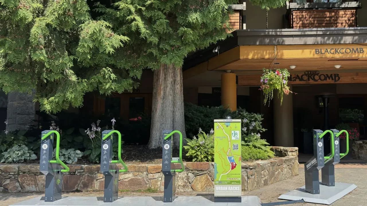 Free smart bike parking and e-bike charging in Whistler