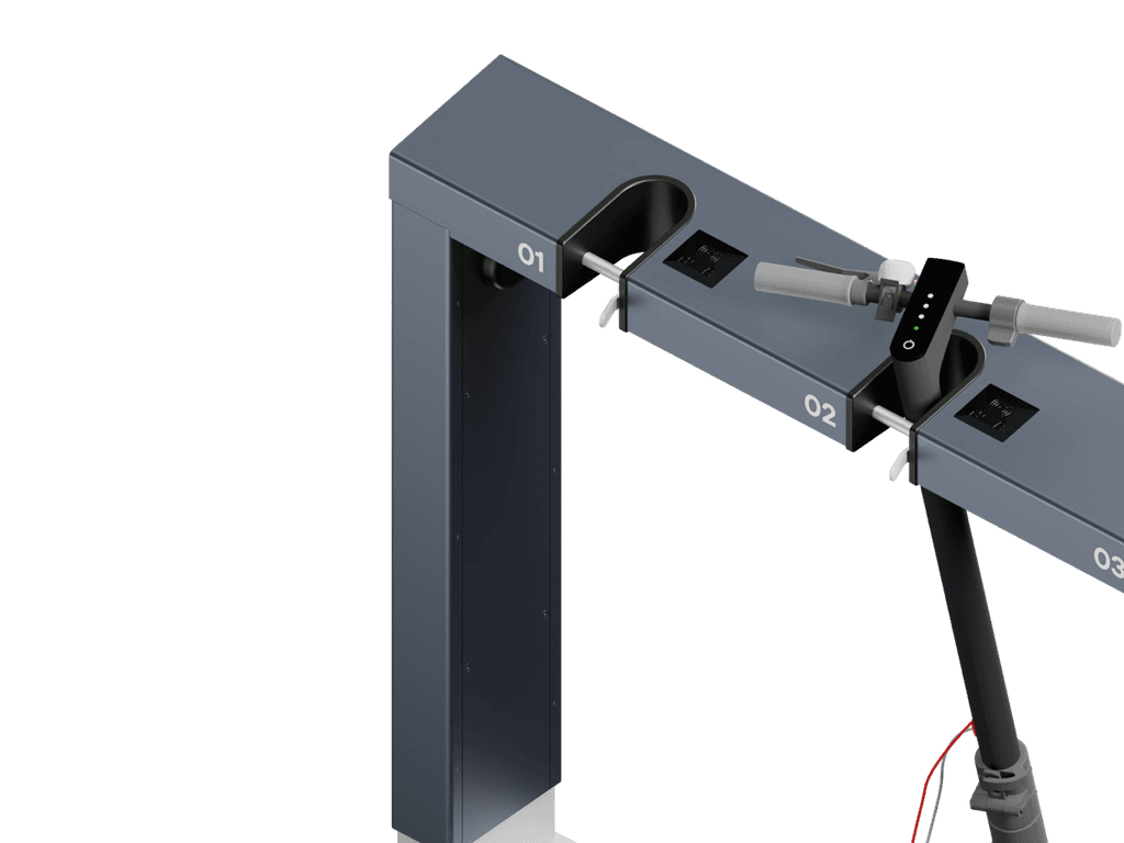 Bikeep smart scooter parking station — secure dock-based scooter parking