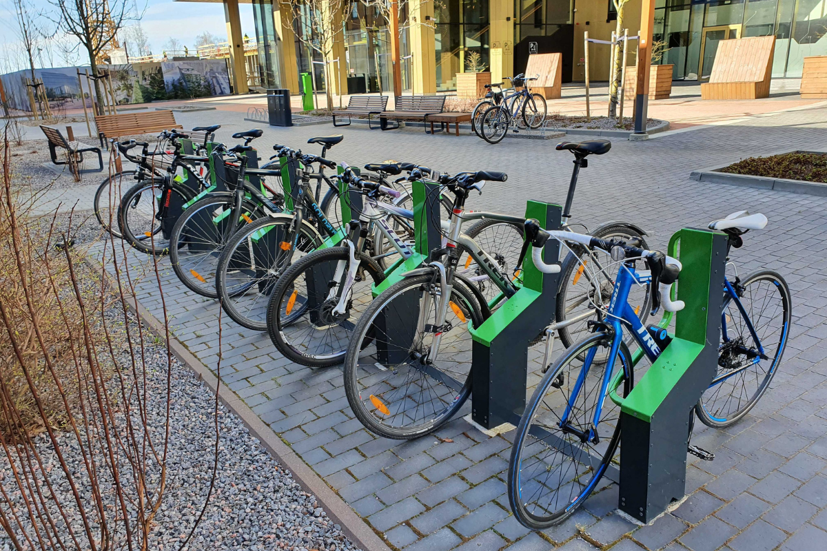 bikeep smart bike rack syncs with your phone to lock your bicycle safely