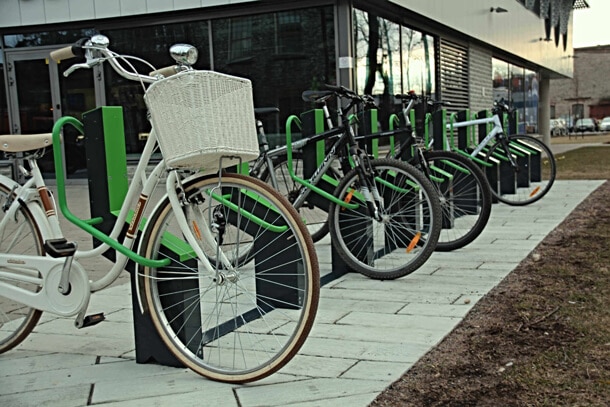 outdoor bicycle rack