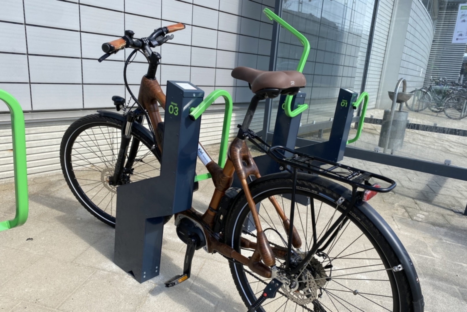 bikeep smart bike rack syncs with your phone to lock your bicycle safely