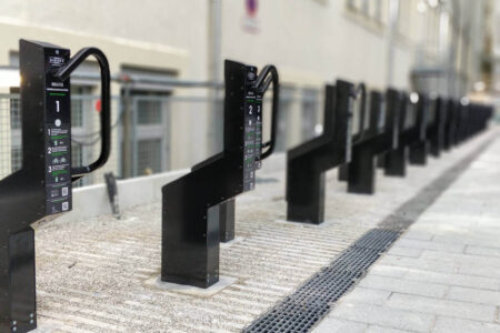 Commercial bicycle racks