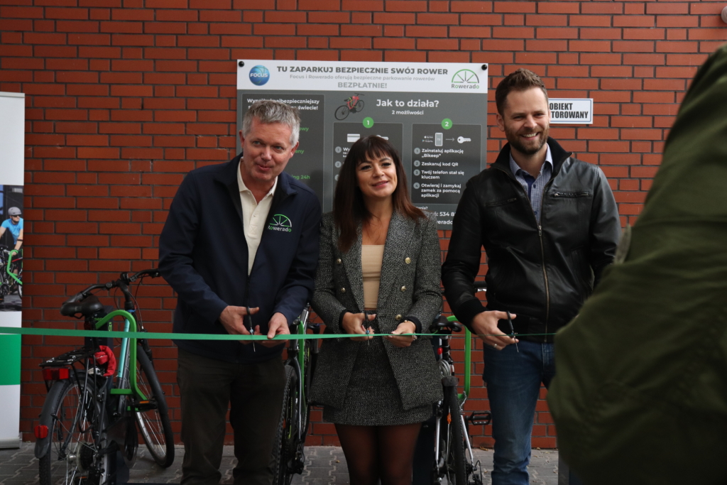 Smart bike parking station opening in Bydgoszcz